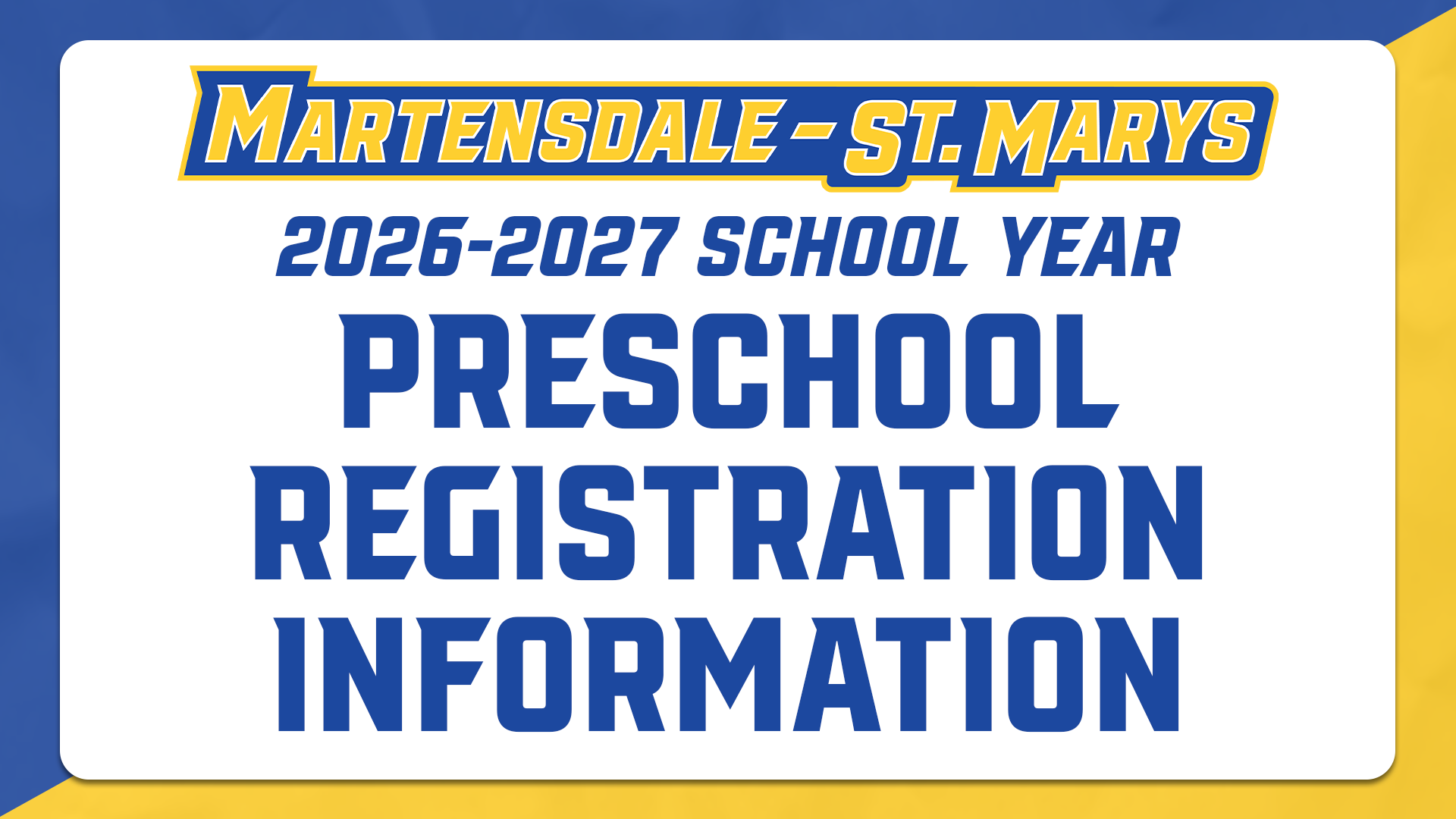 MSTM Preschool Registration is Open!